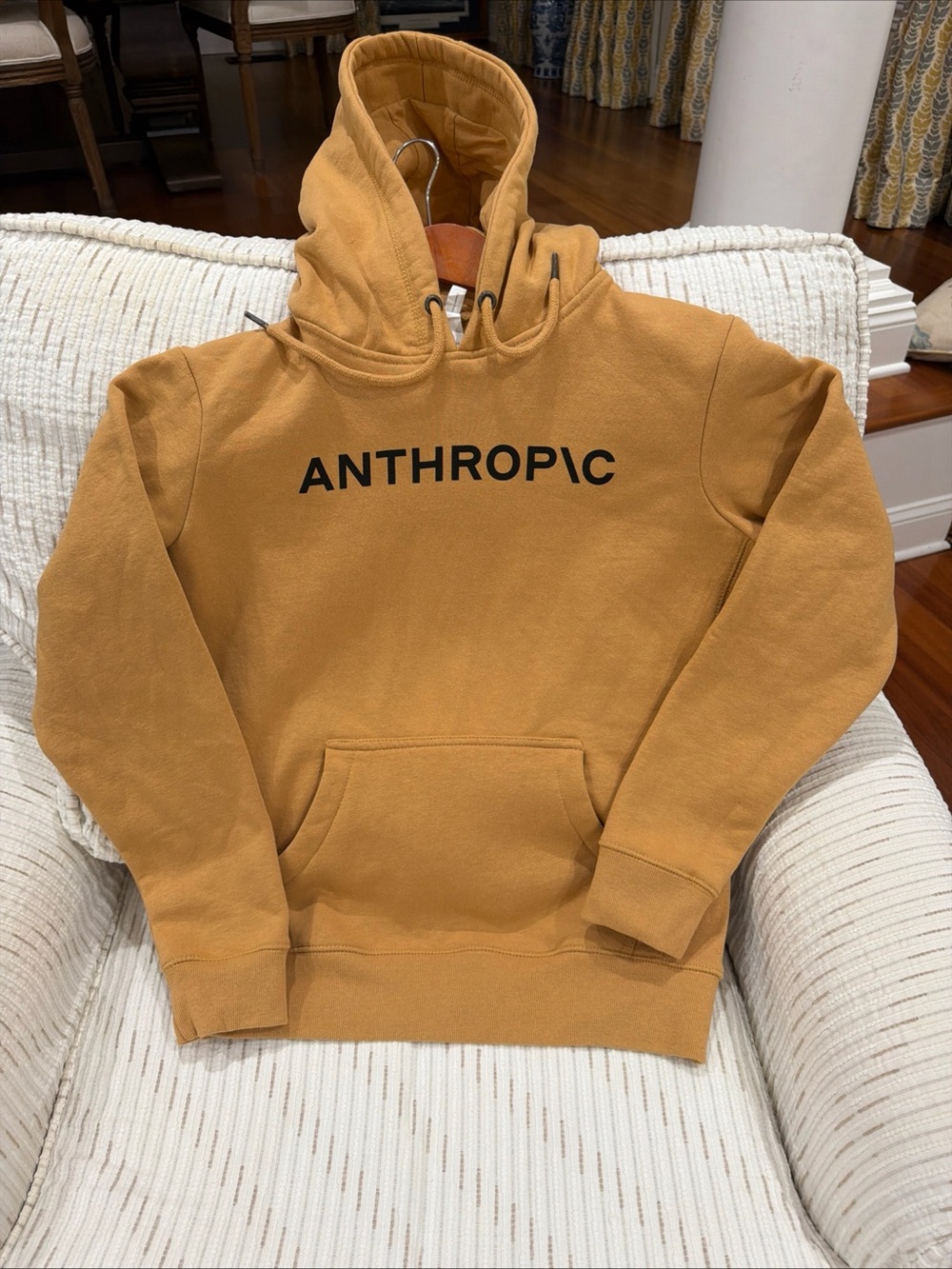 Anthropic AI Tech Swag Hoodie Original Favorites Organic Cotton Tan Ochre XS